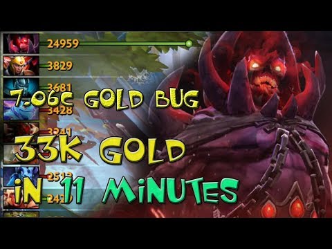DOTA 2 - Gold ABUSE BUG | 11 MIN 6 SLOTS (7.06c)