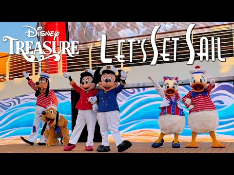 Disney Treasure: "Let's Set Sail" Sail Away Deck Party - Full Show (Multi-Angle)