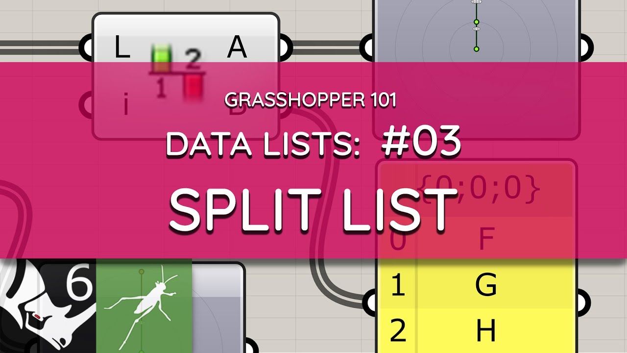 Grasshopper 101: Data Lists | #03 Split List Component