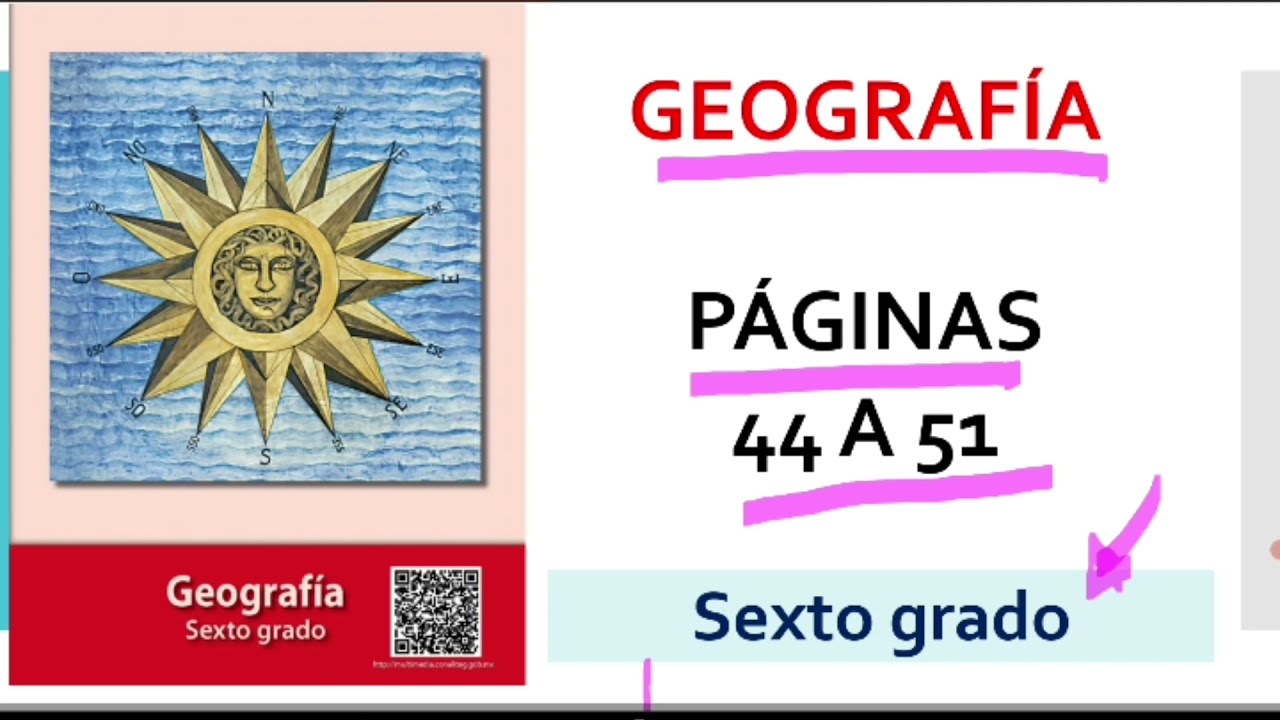LIBRO DE GEOGRAFÍA SEXTO GRADO PÁGS 44 A 51 COMPONENTES NATURALES DE LA TIERRA