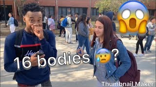 School Public interview: What’s yo body count ?😯🤰🏽