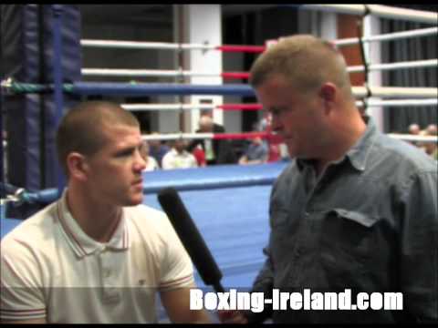 Paddy Gallagher on his pro boxing debut vs Gavin Putney in Belfast