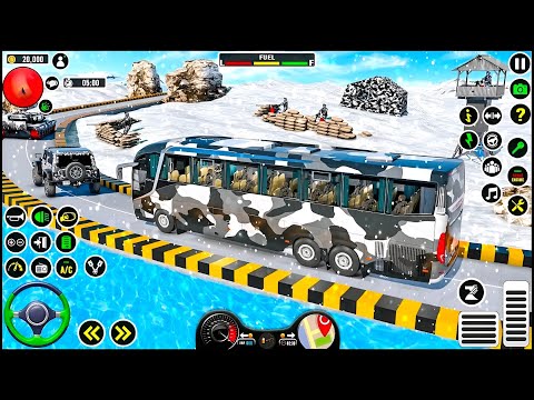 US Army Bus Driving Simulator - Military Transporter Squad Base Camp - Android GamePlay