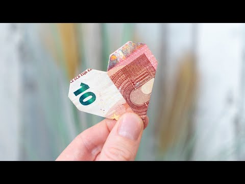Fold a heart from a banknote | Easy and quick ❤️