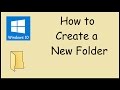 How do I create a new folder in Windows 10