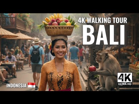 Ubud Bali 4K Walking Tour 🇮🇩 | Peaceful Cultural Walk with Immersive Sound [60FPS]#1