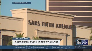 Saks Fifth Avenue announces closure of Las Vegas store