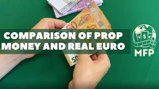 COMPARISON OF PROP MONEY EURO WITH REAL NOTES