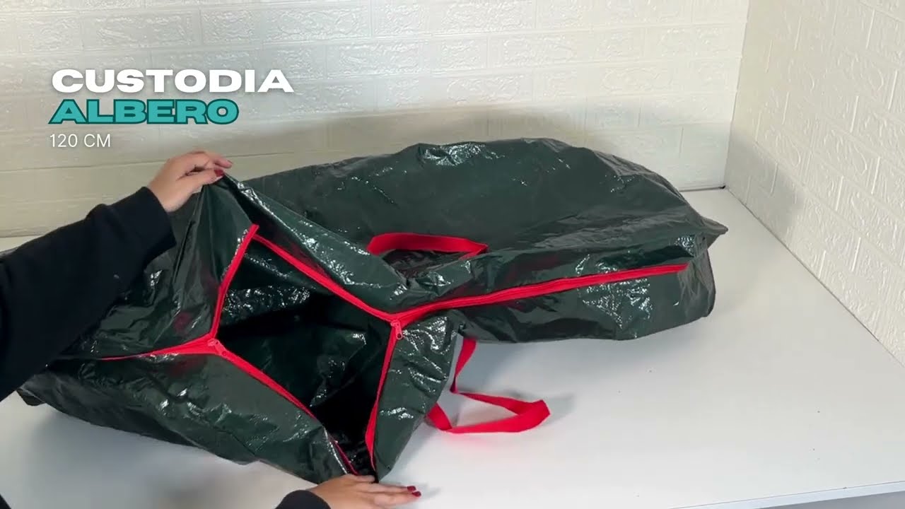 Custodia Per Albero Di Natale Paluplus Verde - 120x25x43 Cm, Impermeabile Con Cerniera E Manici - Foto 10