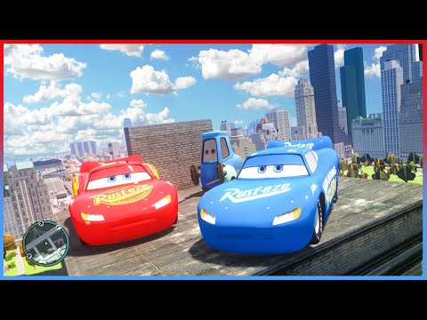 Crazy Rayo Lightning McQueen Car Crash Testing Ep.1 - GTA 4