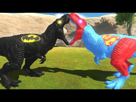 BATMAN T-REX DEATH RUN CHALLENGE - Animal Revolt Battle Simulator