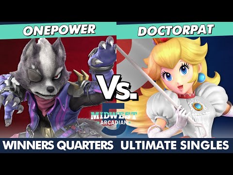 Midwest Arcadian 5 Winners Quarters - OnePower (Wolf) Vs. Doctorpat (Peach) SSBU Ultimate Tournament