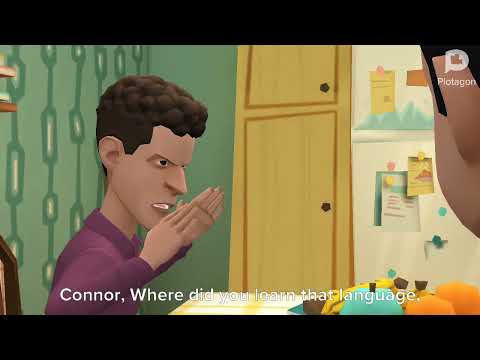 Nestor makes Connor watch a Rated R movie (Plotagon)