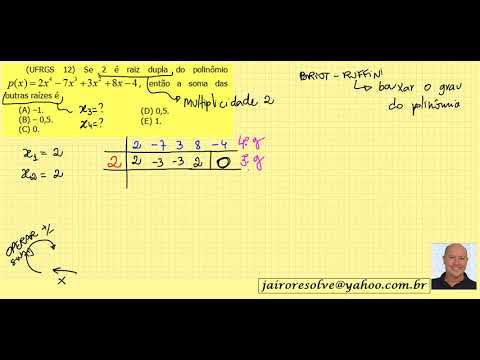 Polinômio de 4 grau com raiz dupla igual a 2