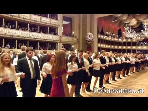 Erster Durchlauf des zweiten Teils der Eröffnung - Generalprobe Wiener Opernball 03.02.2016