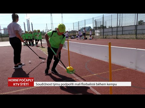 HORNÍ POČAPLY:  Soudržnost týmu podpořili malí florbalisté během kempu