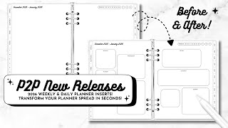 2026 Weekly & Daily Planner Inserts! Transform Your Planner Spread in Seconds! 🤩 | P2P New Release 🎉