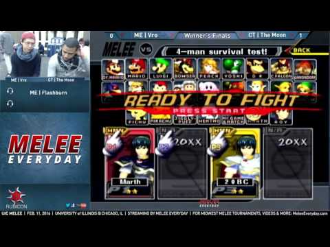 UIC Melee [2/11/16] - WF: CT | The Moon (White Marth) vs. ME | Vro (Marth)