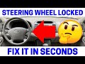 Steering Wheel & Ignition Key Won't Turn - EASY FIX!