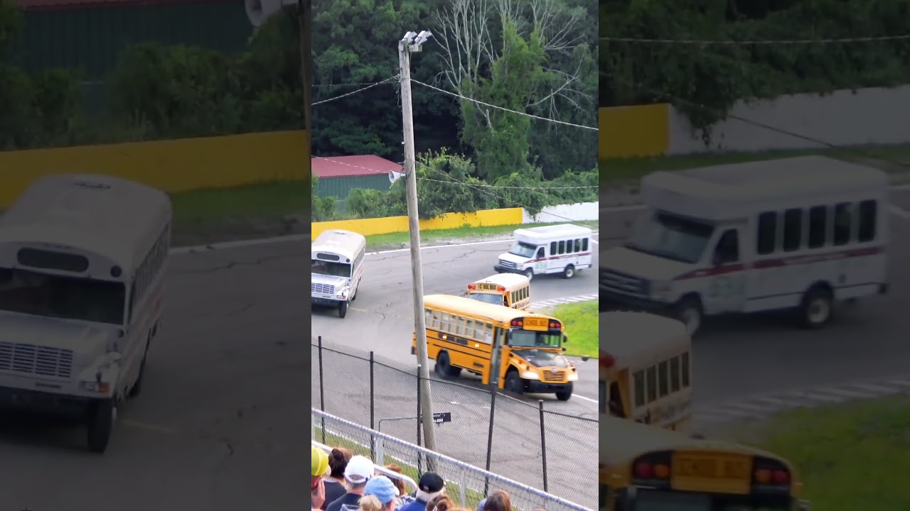 Back to School Bus Race at Hudson Speedway