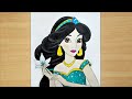 How to draw Disney Princess - Jasmine / Easy / step by step / how to draw princess