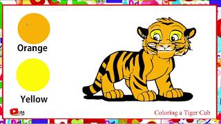 Tiger Cub - Coloring pages for kids - Learn By Art