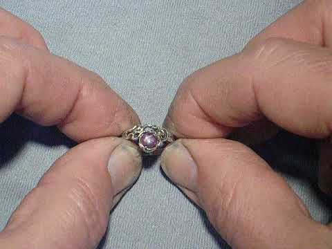 5mm Swirl ring, natural star ruby