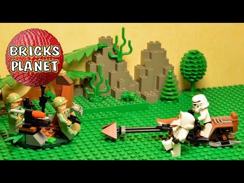 Vidéo LEGO Star Wars 9489 : Les rebelles d'Endor et soldat impérial 