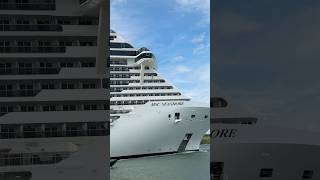 MSC Seashore sailing away! #shorts #msc #msccruises #mscseashore #cruiseship #portcanaveral