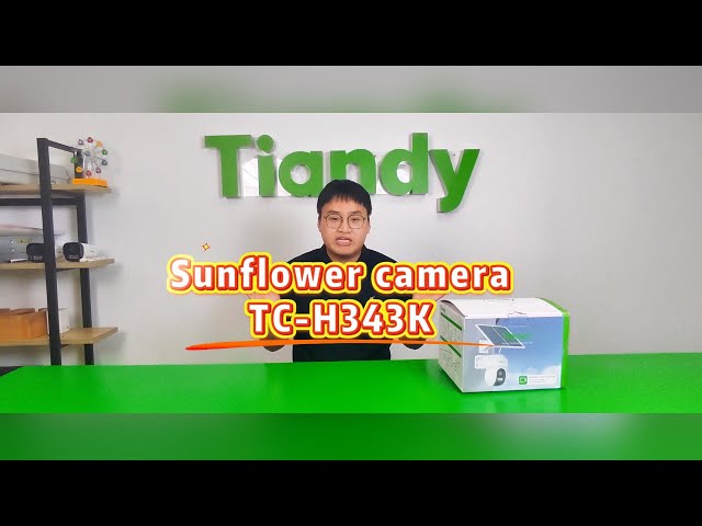 كاميرا مراقبة تياندي طاقة شمسية  TC-H343K دقة 4 ميجابكسل (2K) - عدسة 4mm، تتبع ذكي، رؤية ليلية فائقة ومقاومة للحرارة IP67 , ملونة