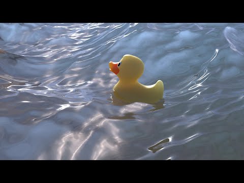 Duck on the waves. Blender animation tutorial