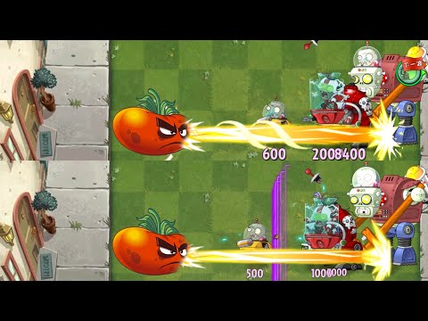 Every Plant Max Level Vs M200 (PvZ2 Chinese version Vs PvZ2 INTERNATIONAL) - PvZ2 Challenge