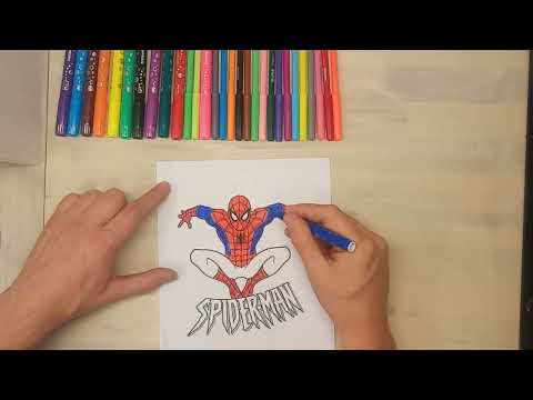 Spiderman coloring page for kids /  Painting, Coloring for Kids & Toddlers