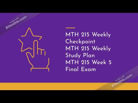 MTH 215 MATH 215 MAT 215 University of Phoenix