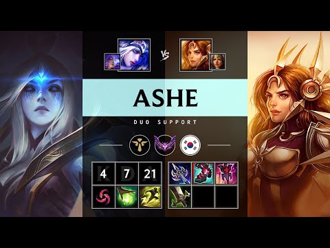 Ashe Support vs Leona - KR Master Patch 25.21