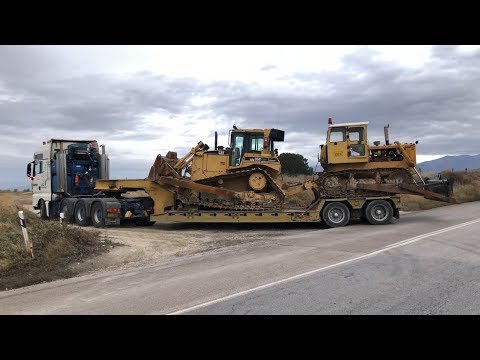 Loading And Transporting Two Caterpillar D6 Bulldozers - Fasoulas Heavy Transports