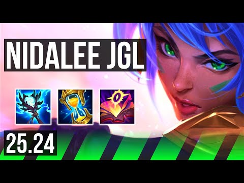 NIDALEE vs HECARIM (JGL) | Good KDA: 24/1/9, First Strike, 42K damage | NA Master | 25.24