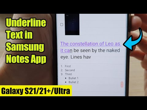 How to Underline Text in Samsung Notes App and Galaxy S21