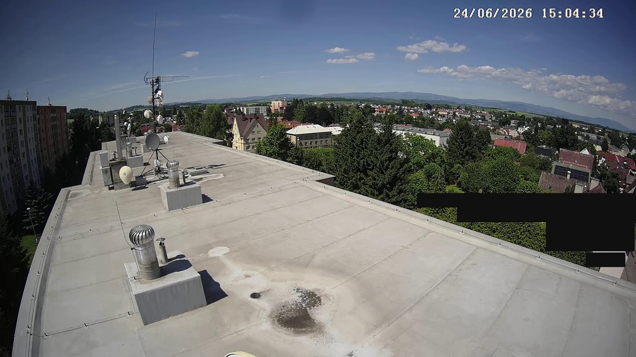 Live webcam view of Lomnice nad Popelkou Rooftop Panorama