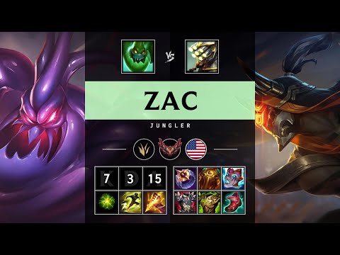 Zac Jungle vs Master Yi - NA Grandmaster Patch 25.10