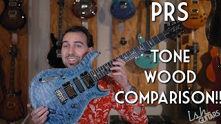 Video thumbnail for PRS Paul Reed Smith Special 22 Wood Library Tone Wood Comparison Korina vs  Swamp Ash by Ish Guitars