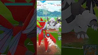 Mega Aggron V/S Mega Scizor PVP Steel Battle in #pokemongo