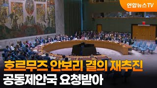 호르무즈 개방 안보리 결의 재추진…공동제안국 요청받아 / 연합뉴스TV (YonhapnewsTV)