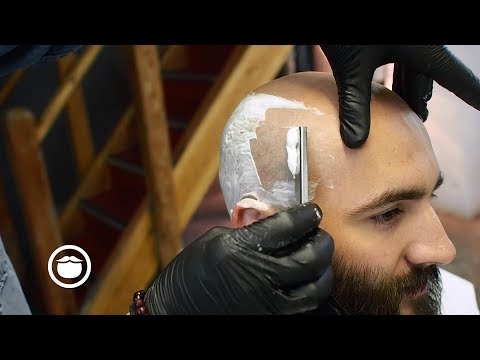 Wet Shave Scalp Treatment & Beard Trim Video
