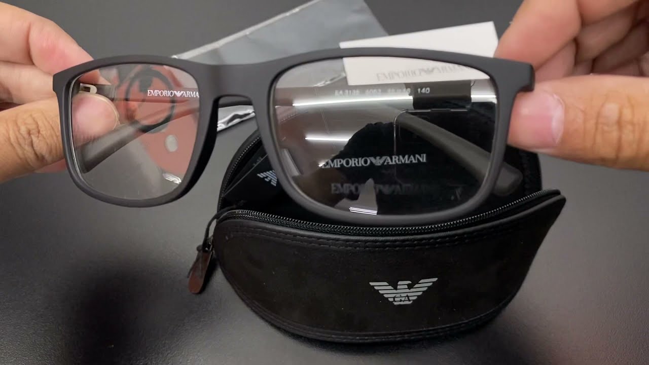 Armação EMPORIO ARMANI EA 3135 5063 55-18 140 Quadrado Preto