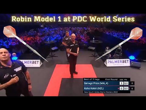 Robin Model 1 at the PDC World Series of Darts with Koha Kokiri