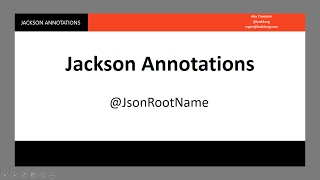Jackson Serialization - 5 - @JsonRootName