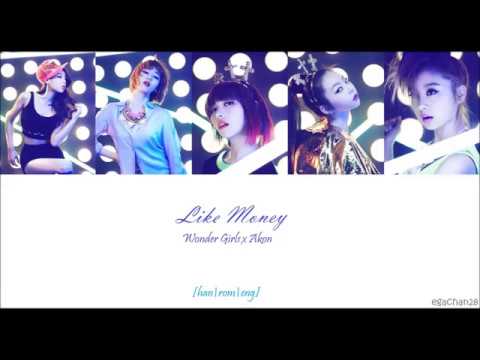Wonder Girls feat. Akon - Like Money colorcoded lyrics by egachan28