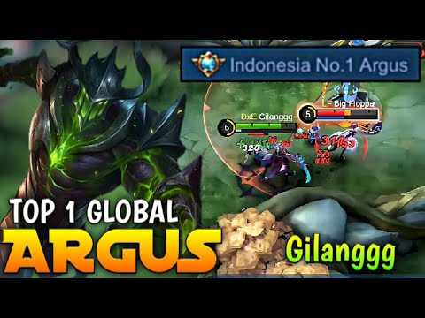 Argus No.1 Indonesia 100% Critical Damage! [ TOP GLOBAL ARGUS ] ~ Gilanggg ~ Mobile Legends