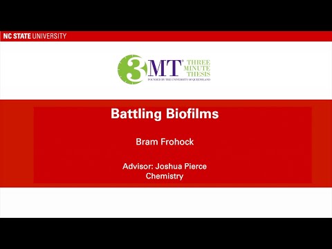 NC State 2020 Virtual Three Minute Thesis First-Place Winner Bram Frohock